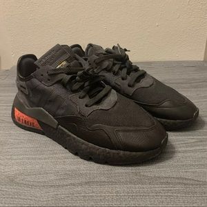 Adidas Originals Nite Jogger Boost Running Trainers Shoes Black FV3618 Sz 9.5